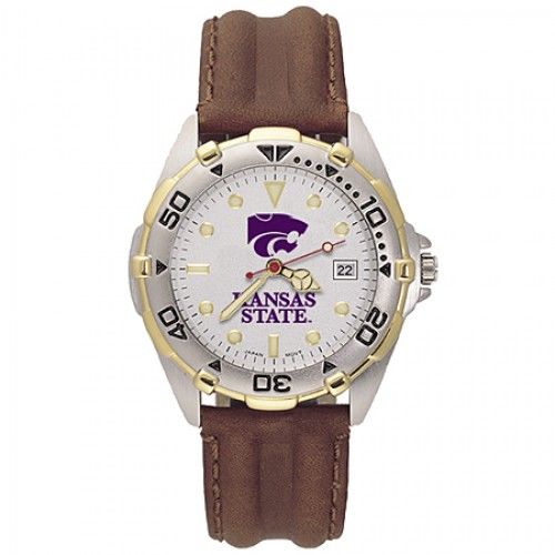 Mens All Star Kansas State Univ Leather Watch