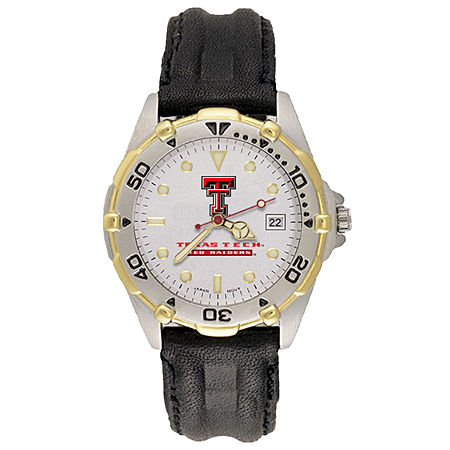 Mens All Star Texas Tech University Leather Watch