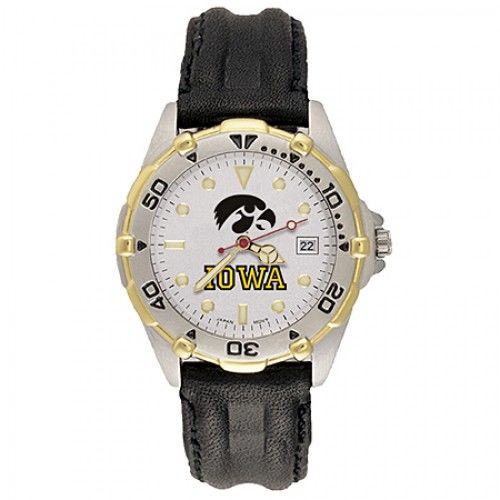 Mens All Star University of Iowa Leather Watch