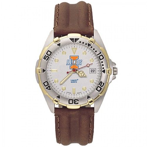 Mens All Star University Illinois Leather Watch