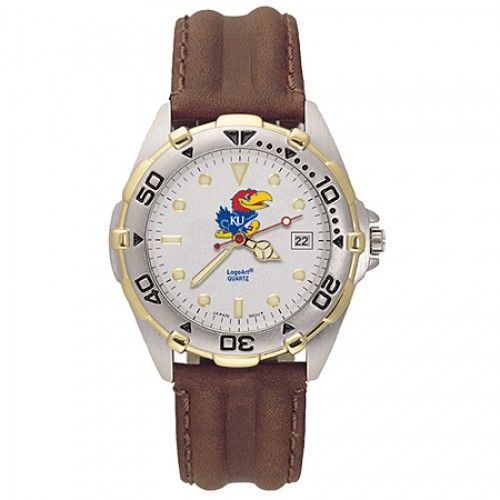 Mens All Star University of Kansas Leather Watch