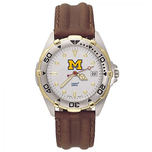 Mens All Star University Michigan Leather Watch
