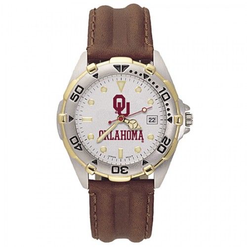 Mens All Star University Oklahoma Leather Watch