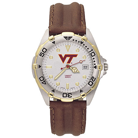 Mens All Star Virginia Tech University Leather Watch