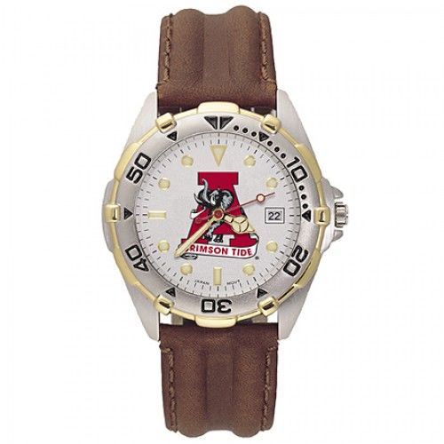Men'S All Star University of Alabama ""Crimson Tide"" Leather Watch
