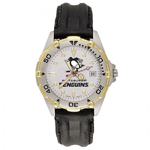 Mens All Star Pittsburgh Penguins Leather Watch