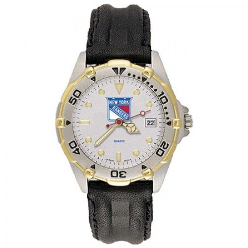 Mens All Star New York Rangers Leather Watch