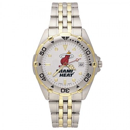 Mens Stainless Steel Miami Heat Watch