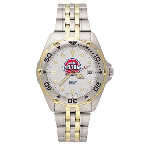 Mens Stainless Steel Detroit Pistons Watch