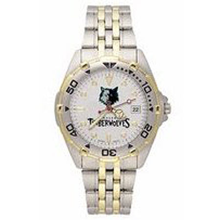 Mens Stainless Steel Minnesota Timberwolves Watch