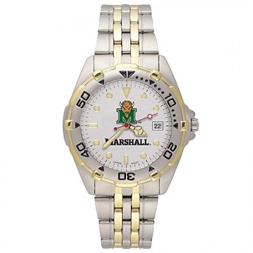 Stainless Steel ""M"" Marshall Univ Thundering Herd Watch