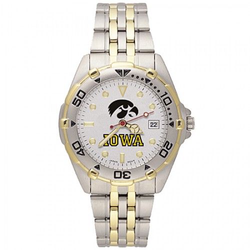 Stainless Steel University of Iowa Hawkeyes Watch