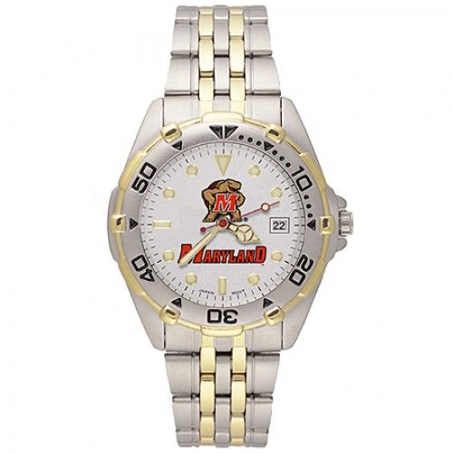 Stainless Steel University of Maryland Terrapins Watch