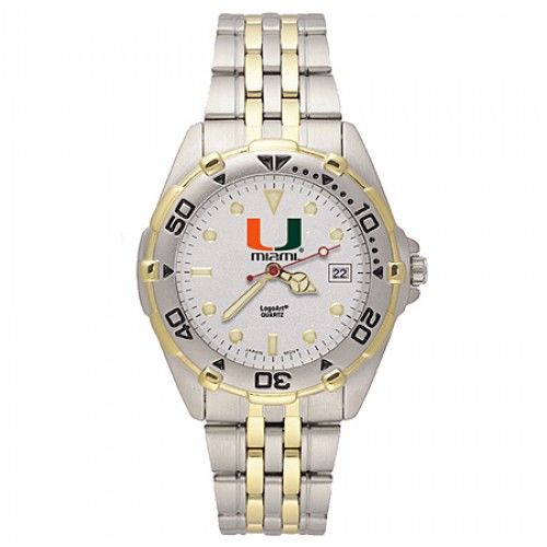 Stainless Steel University of Miami Hurricanes Watch