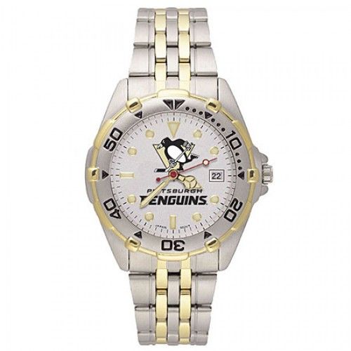 Mens Stainless Steel Pittsburgh Penguins Watch
