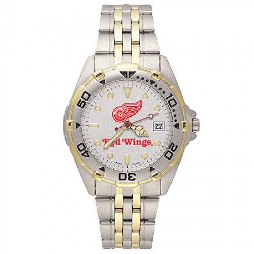 Mens Stainless Steel Detroit Red Wings Watch