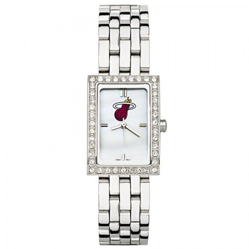 Miami Heat Watch - Stainless Steel & Cubic Zirconia
