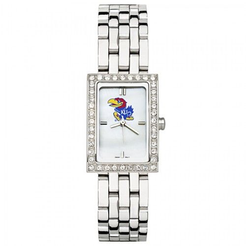 University of Kansas Watch - Stainless Steel & Cz