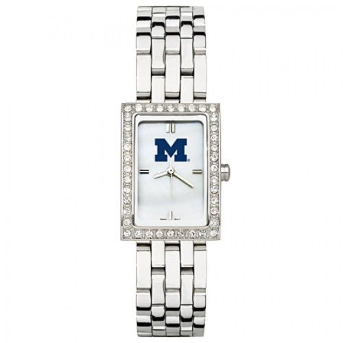University of Michigan Watch - Stainless Steel & Cz