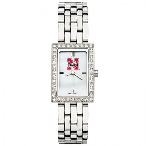 University of Nebraska Watch - Stainless Steel & Cz