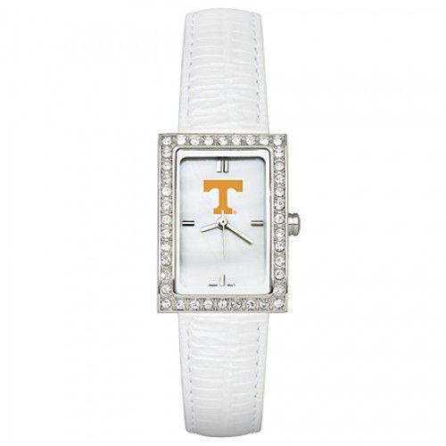 White Leather University of Tennessee Watch W/ Cz Frame
