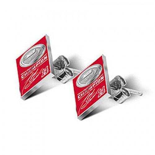 2011 Nascar Tony Stewart 3x Champ Enamel Post Earrings