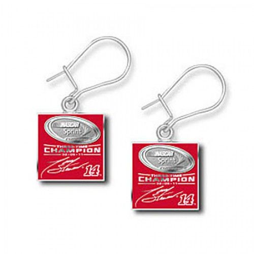 2011 Tony Stewart 3x Champ Enamel Dangle Earrings New