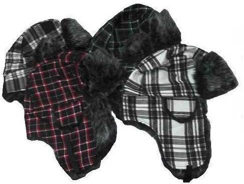 Premium Fur Lined, Plaid Ear Cover Hats Case Pack 24