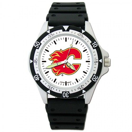 Mens Calgary Flames Options Sports Watch W/ Logo