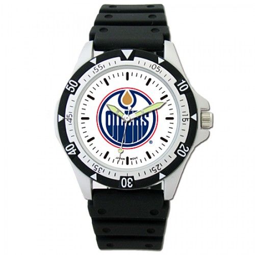 Mens Edmonton Oilers Options Sports Watch W/ Logo