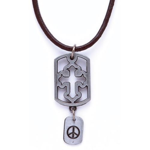 Peace Metal Necklace Case Pack 12
