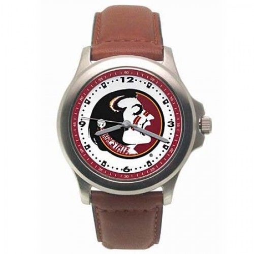 Ideal Men'S Seminoles Logo Florida State University Watch in Stainless Steel