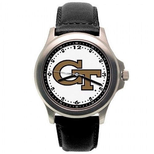 Men'S Gt Logo Georgia Tech University Watch in Stainless Steel - Buckles
