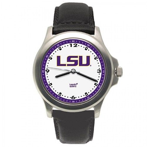 Men'S Lsu Logo Louisiana State University Watch in Stainless Steel - Buckles