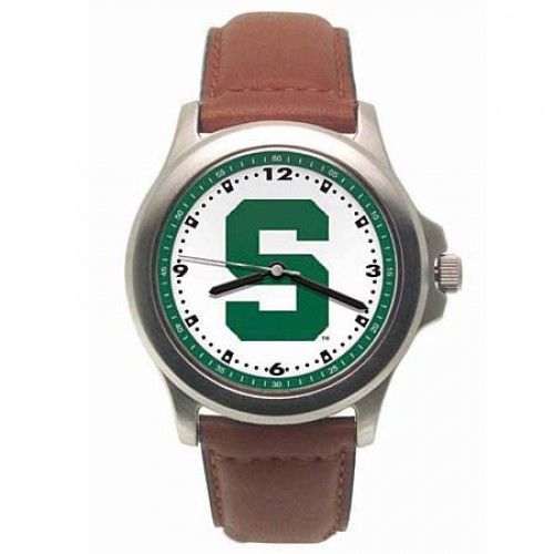 Men'S S Logo Michigan State University Watch in Stainless Steel - Buckles