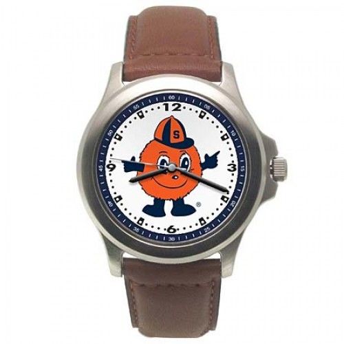 Men'S Orange Logo Syracuse University Watch in Stainless Steel - Buckles