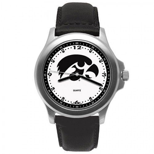 Men'S University of Iowa Watch with Logo in Stainless Steel - Dazzling