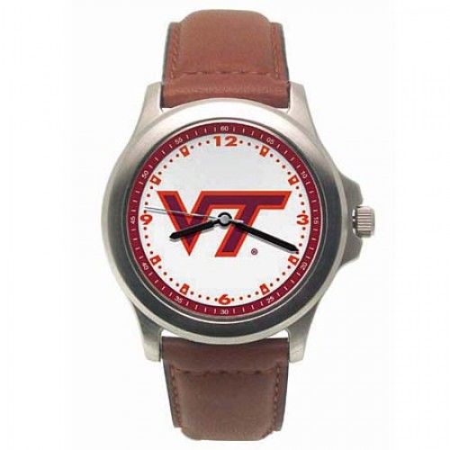 Men'S Virginia Tech University Watch with Logo in Stainless Steel - Buckles