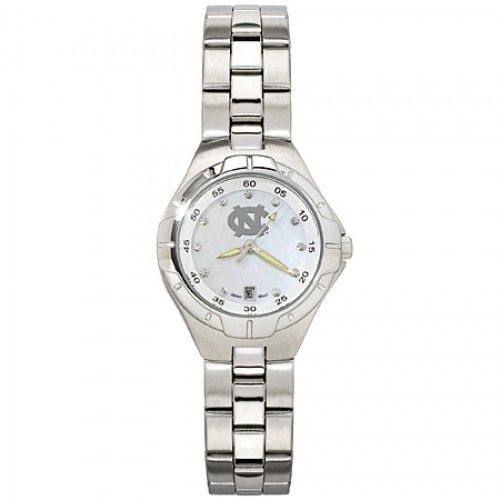 Mother of Pearl & Cz University of North Carolina Watch in Stainless Steel