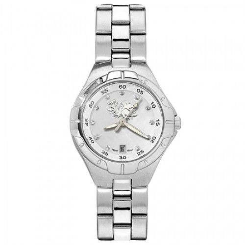 Cz & Mother of Pearl University of South Carolina Watch in Stainless Steel