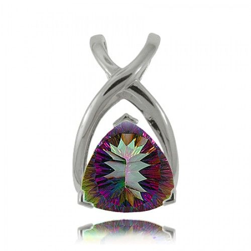 Sterling Silver Vibrant Mystic Fire Topaz Pendant