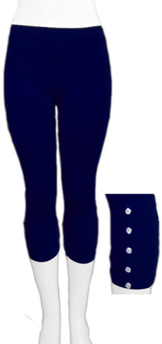 Ladies' Capri Leggings w/ Accessory-Navy
