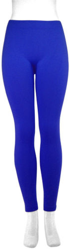 Ladies' Plain Footless Leggings- Royal Blue