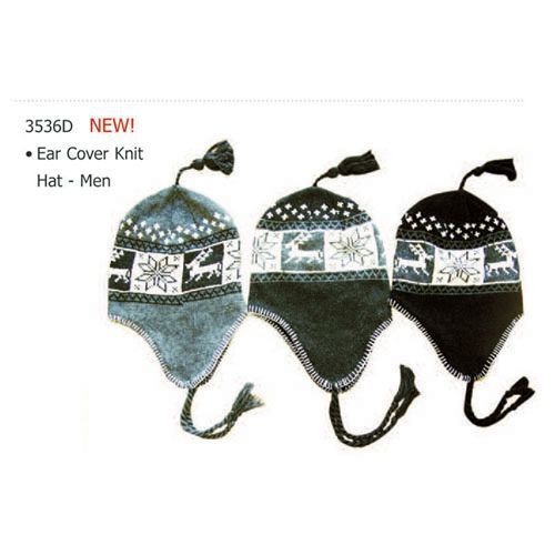 Ear Cover Knit Hat-Men Case Pack 60