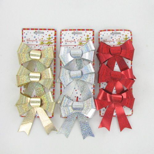 3 Pc 4 3 Color Hologram Glitter Bows Case Pack 72