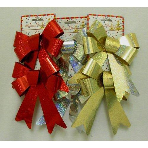 2 Pc 8 5 Color Metalic Glitter Bows Case Pack 48