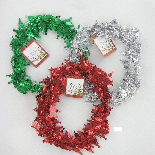 25 Ft Christmas Tree Tinsel Wired Case Pack 72
