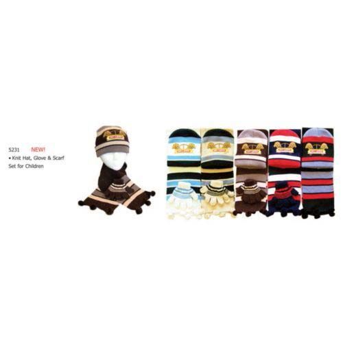 3 Pc Childs Beanie Scarf Glove Set Puppy Case Pack 24