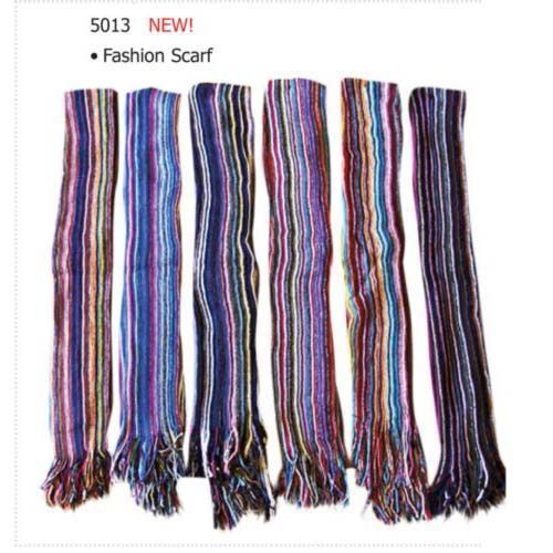 12X 65 Nylon Scarf Assorted Stri Case Pack 24