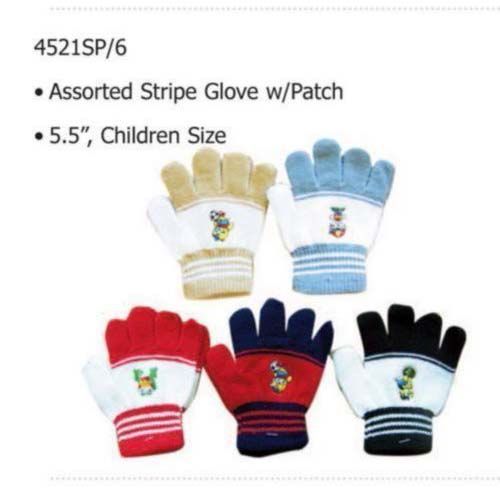 5.5 Childs Stripe Glove Cartoon Patc Case Pack 60